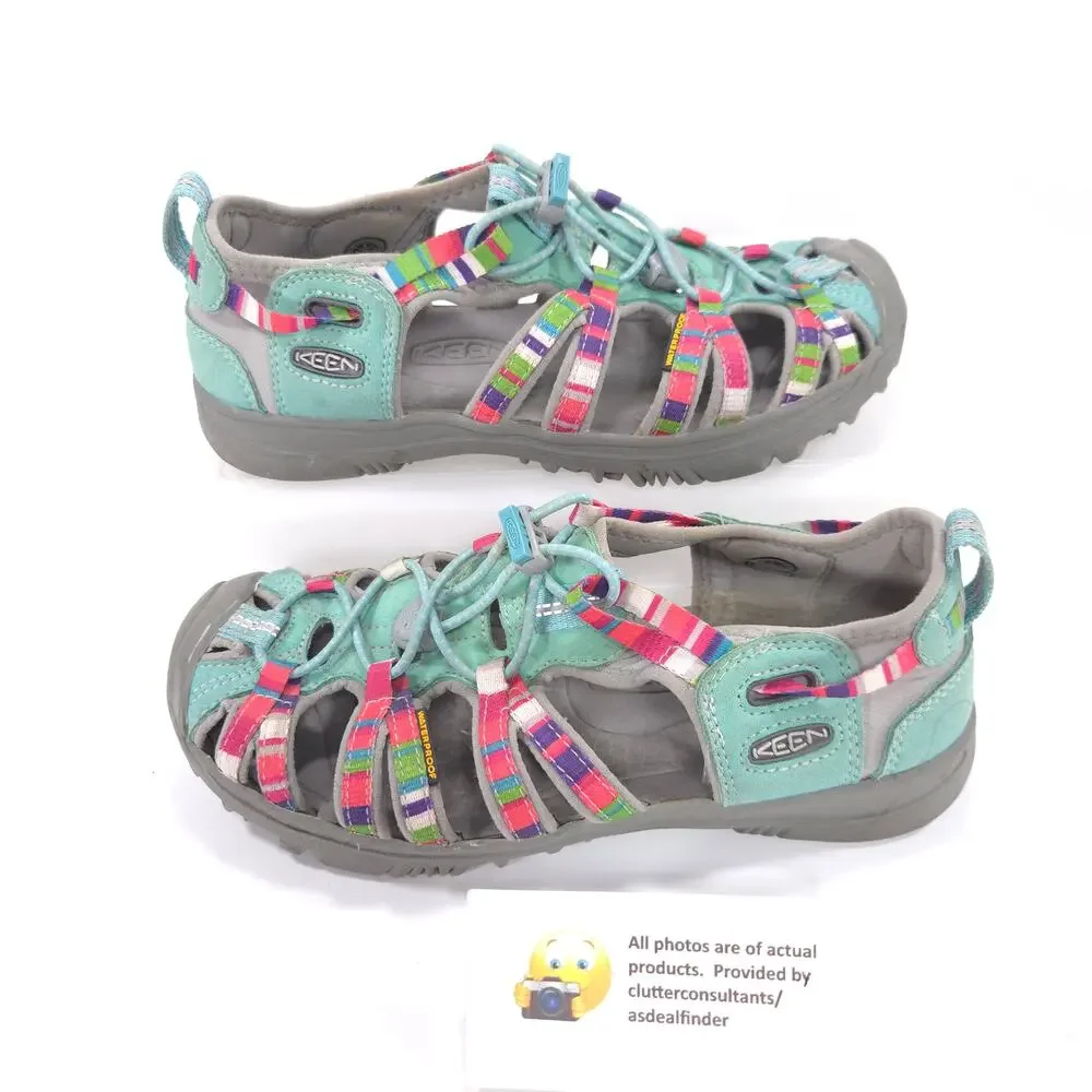 Keen Whisper Outdoor Adjustable Sandal Youth Girls Size 4 1014257 Green Multi